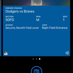 Dodgers Tickets Section 50FD Aisle Seats 