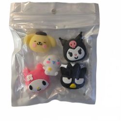 5pc Character Cable Protectors Charger Cord Covers Kuromi My Melody Cinnamoroll