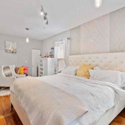 White Upholstered King Bed Frame 