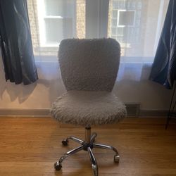 Fuzzy desk/vanity chair