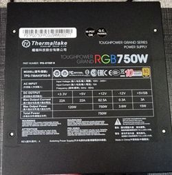 Thermaltake RGB 750W Modular Power Supply Gold 80 Plus