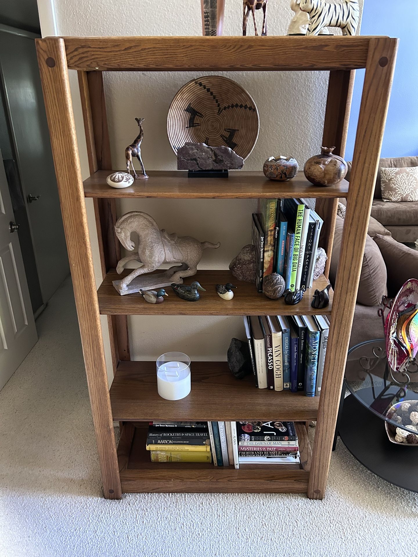 Wood Bookcase & Decor Display/PENDING PUP