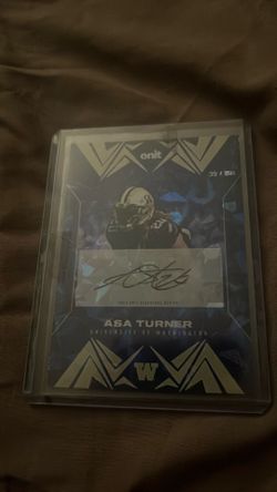 Asa turner football card signed