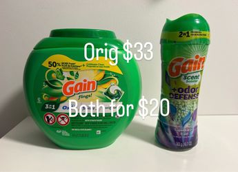 Gain Flings Detergent Pods & Scent Booster Bundle