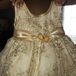 Gold Baby Girl Dress 