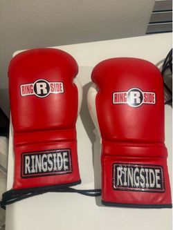 Ring side 16 oz sparing gloves laces gloves