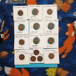 13 Very Nice Indian Head Penny's 