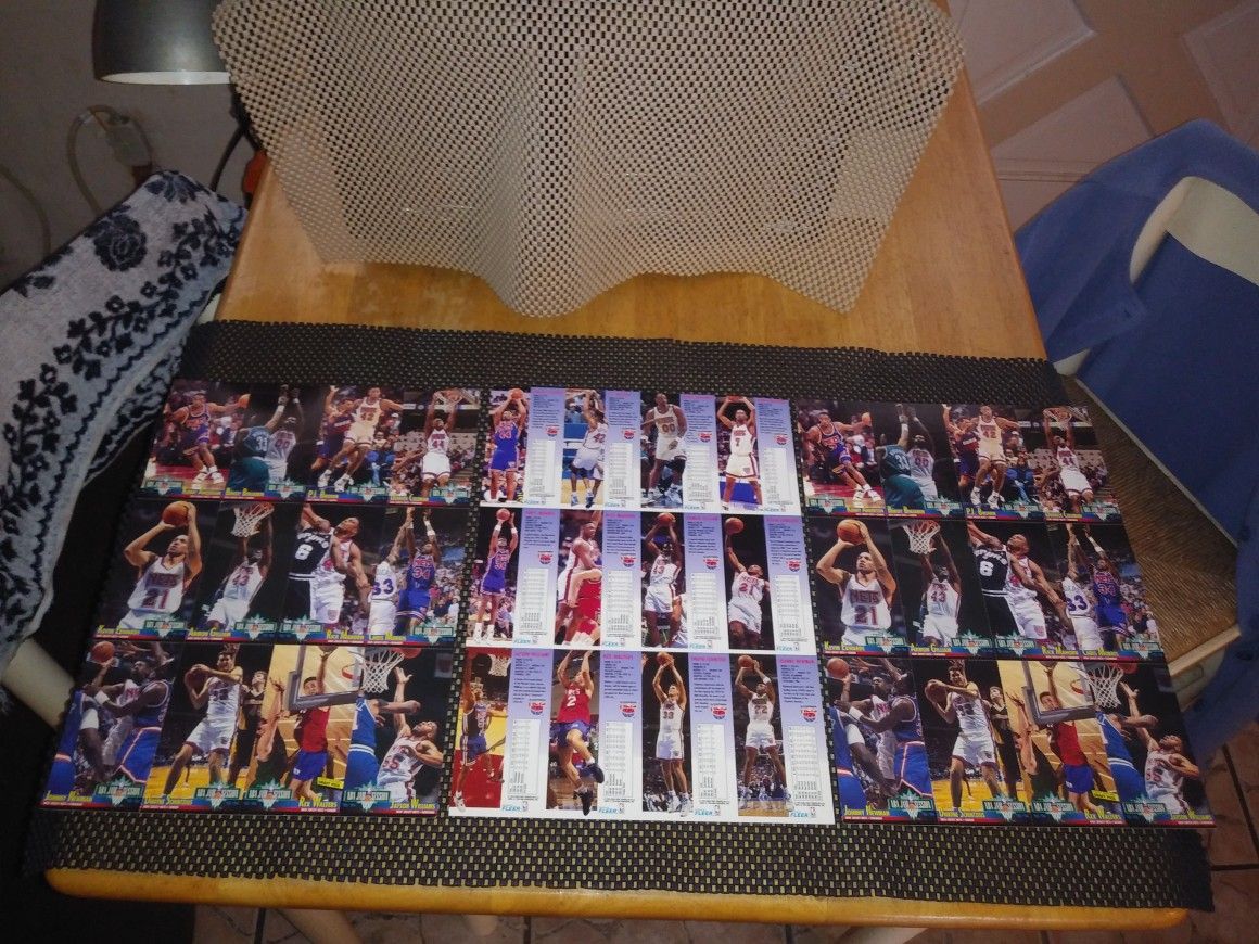 1994 Fleer Uncut Sheet NBA Jam Session.. And Uncut 1990 Sheet. Nets.. Selling As A Bundle. All Sales Final.