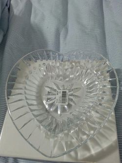 Mikasa Crystal heart shaped dish