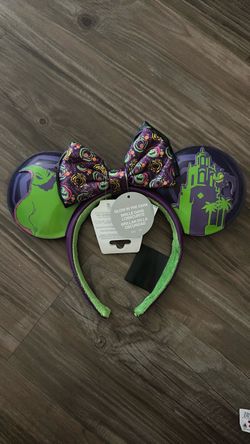 Disney Parks Oogie Boogie Bash 2025 Minnie Ears Glow In Dark