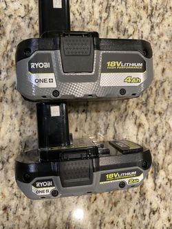 Ryobi new 18v high Performance Batteries 2 Ah & 4 Amp