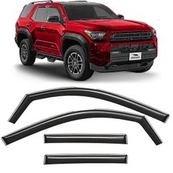In-Channel Rain Guards for Toyota 4Runner 2025-2026 4-Piece Window Deflector Set