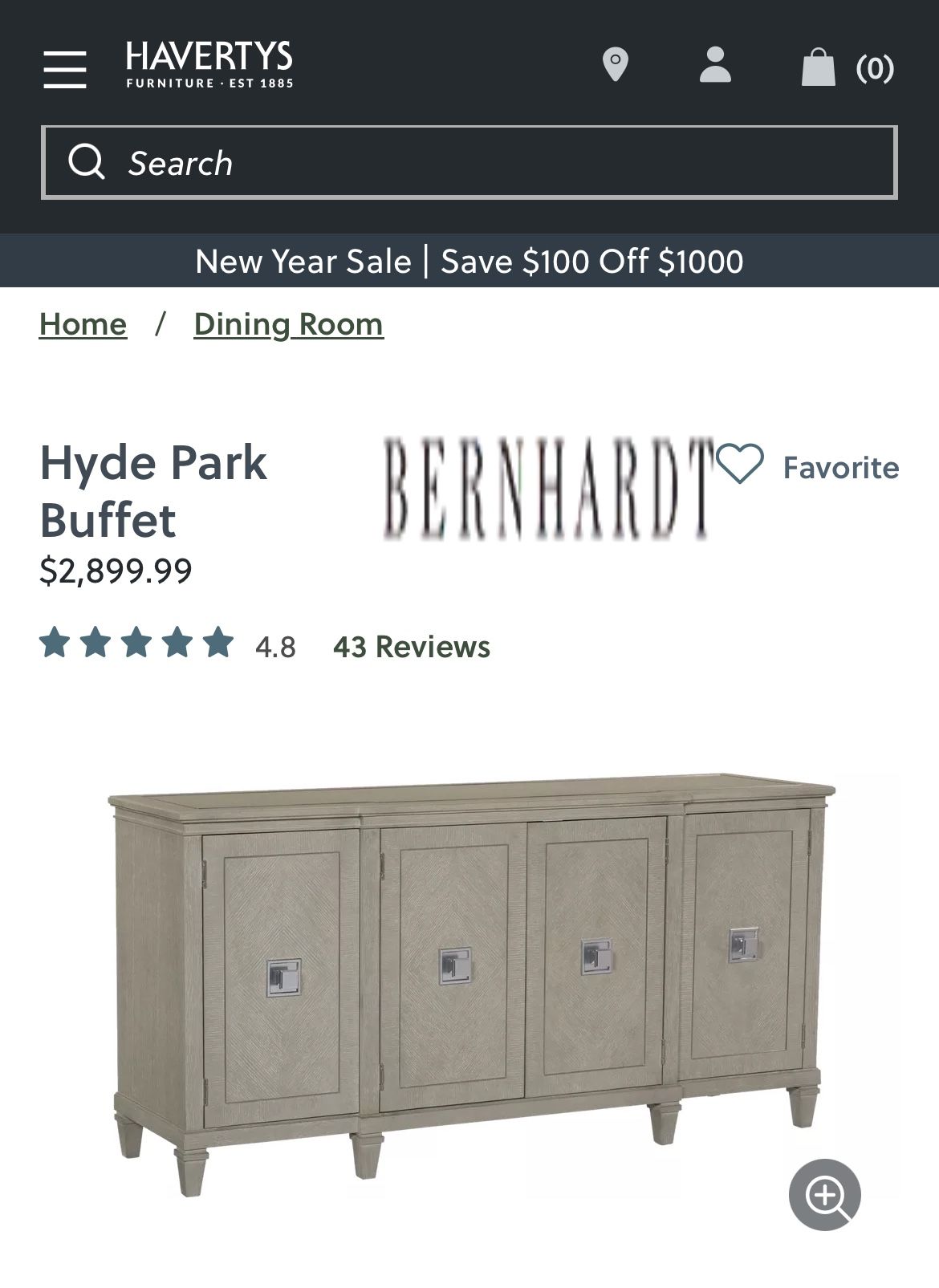 Bernhardt Hyde Park Buffet