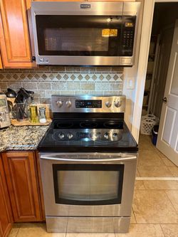 Samsung Range and Maytag Microwave