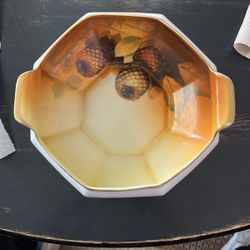 Mieto China Octagon Bowl W/ Handles 