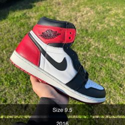 Jordan 1 Black Toe 2016 Size 9.5