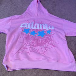 Atlanta Pink Spider Hoodie Size Medium 