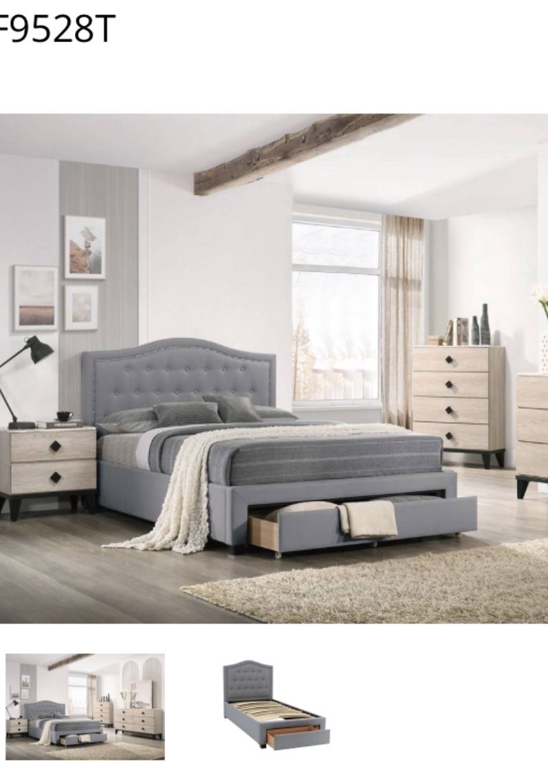 Queen New Storage Bed With Nice Mattress Sale…