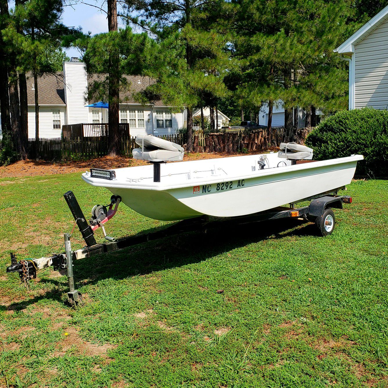 14 Foot Sears Tri-Hull Skiff & Trailer Package. Everything you need!