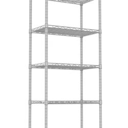 Silver Storage rack- Used- Good Shape- 6 Shelves