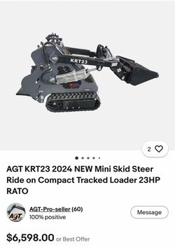 AGT KRT23 2024 NEW Mini Skid Steer Ride on Compact Tracked Loader