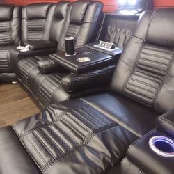 AUTOMATIC RECLINING SECTIONAL SOFA SET 