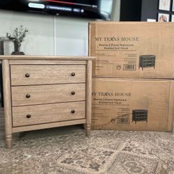 New! My Texas Monroe 3 Drawer Nightstand