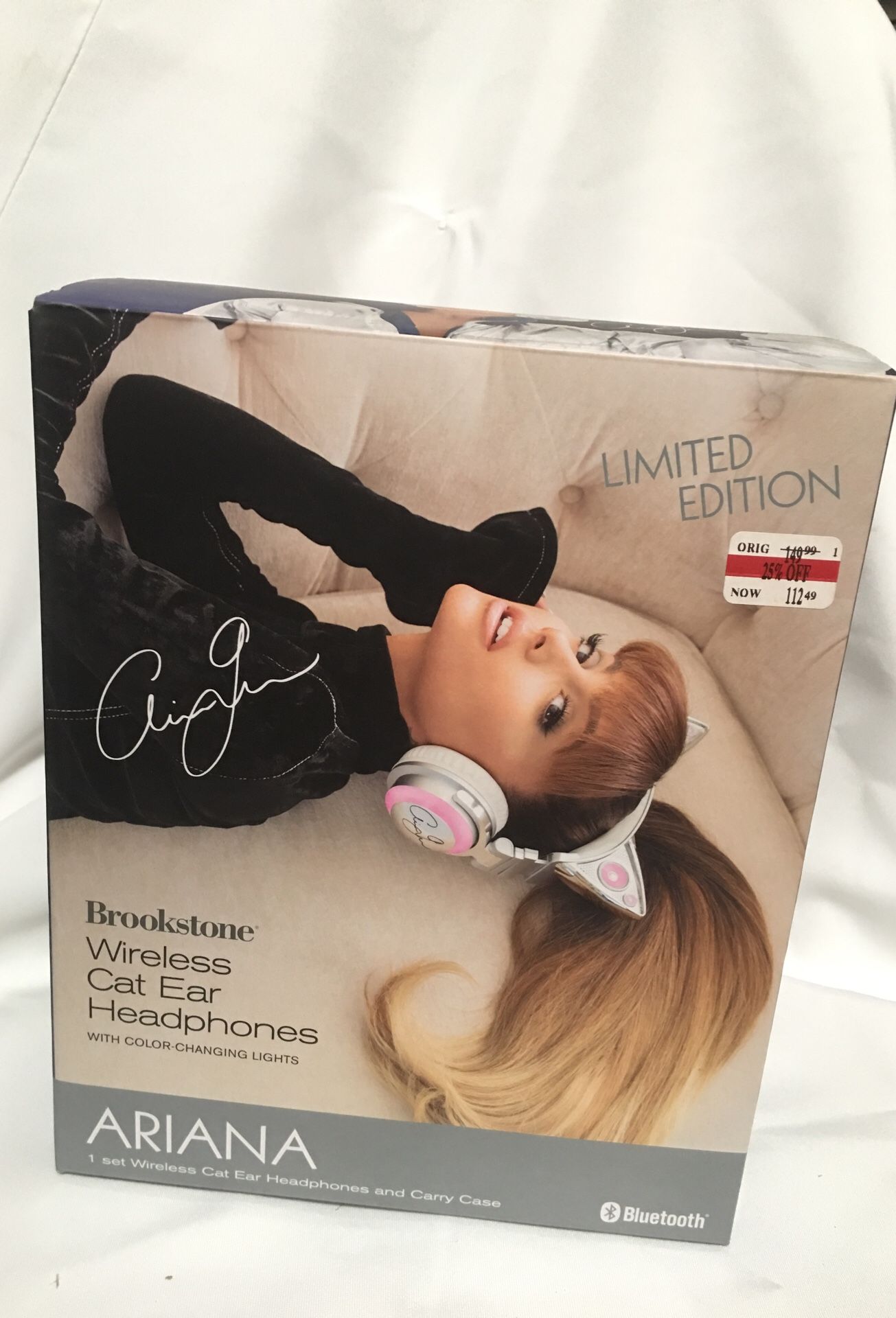 Ariana Grande Brookstone Cat Ear Headphones with Speakers