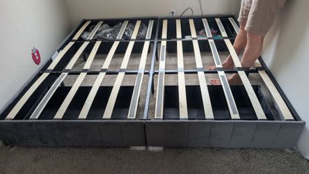King Size Upholstered Bed With Storage