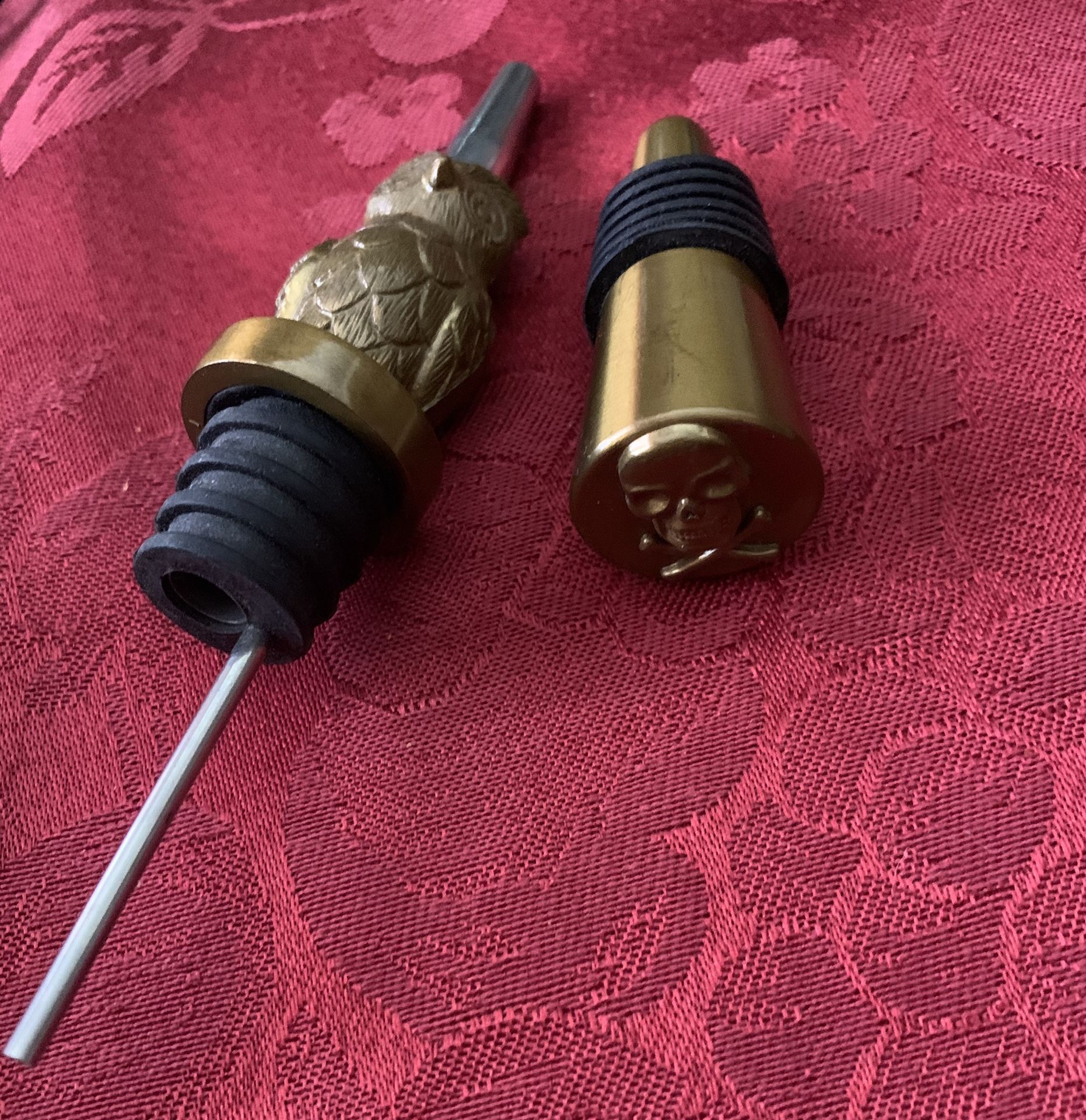 Brass Wine/Bottle Pourer and Stopper