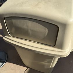 Beige Garbage Bin