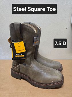 Ariat work boots sz 7.5 D STEEL TOE