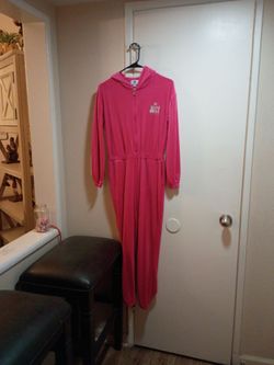 Juicy Couture Pink Velour Hooded Jumpsuit
