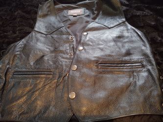 Leather Vest W Eagle