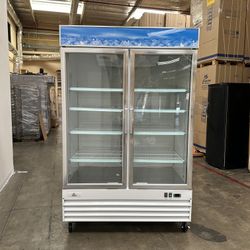 NSF Merchandiser Refrigerator 2 glass door cooler G1.2BM2F wing