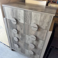 LGHM 6 Drawer Dresser, Tall Chest of Drawers for Bedroom Living Room, Gray