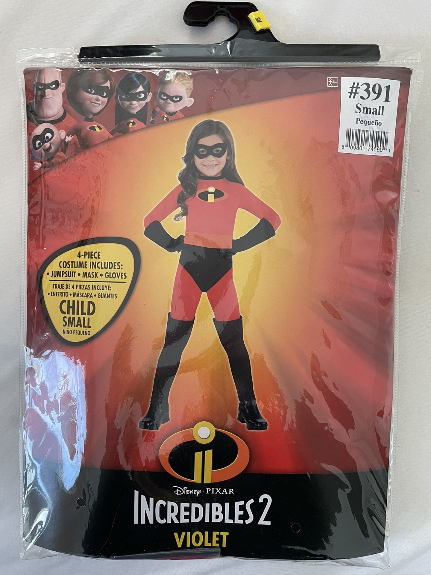 Incredibles Girls Costume Size Small - Violet - Perfect For Halloween