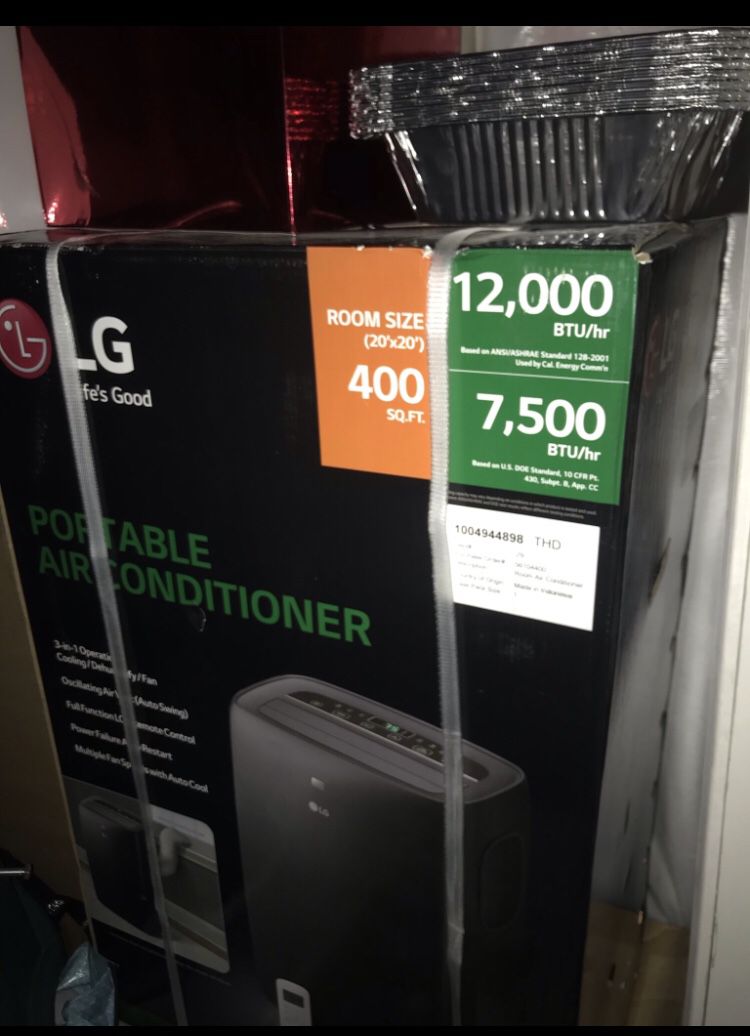 LG 12,000 BTU portable Air conditioning .