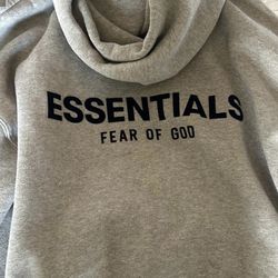 Essentials Fear Of God Grey Hoodie Medium 