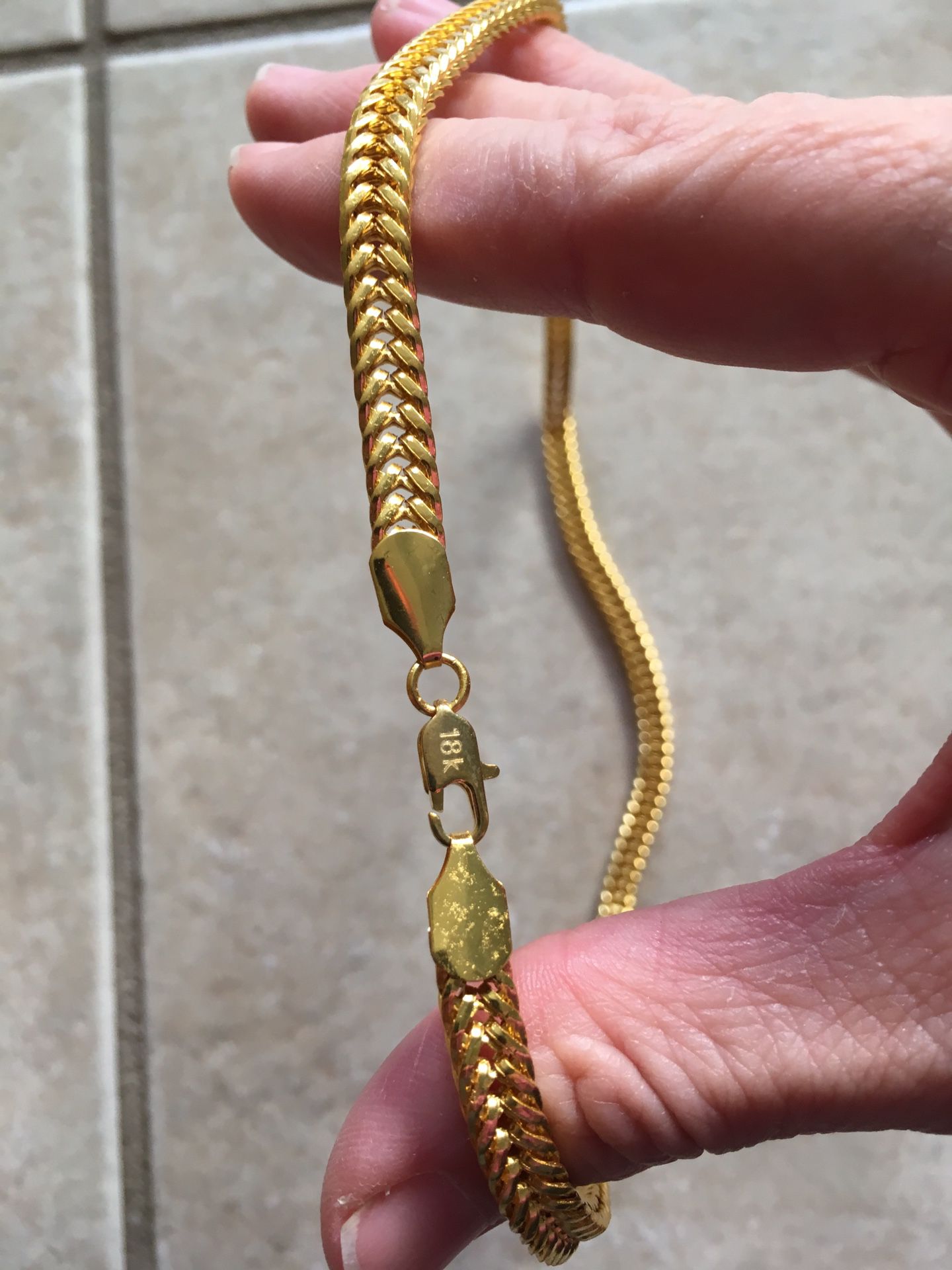 New unisex gold filled 19” chain