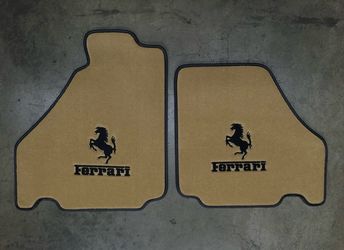 2 PC Custom Embroidery F430-360 Palomino Auto Floor Mats Hand Made