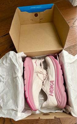 Brand New- HOKA Clifton 10 Pink Women’s 8 Road-Running Shoes - Rose Sneakers. FIRM