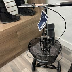 Steerable Knee Scooter With Basket 