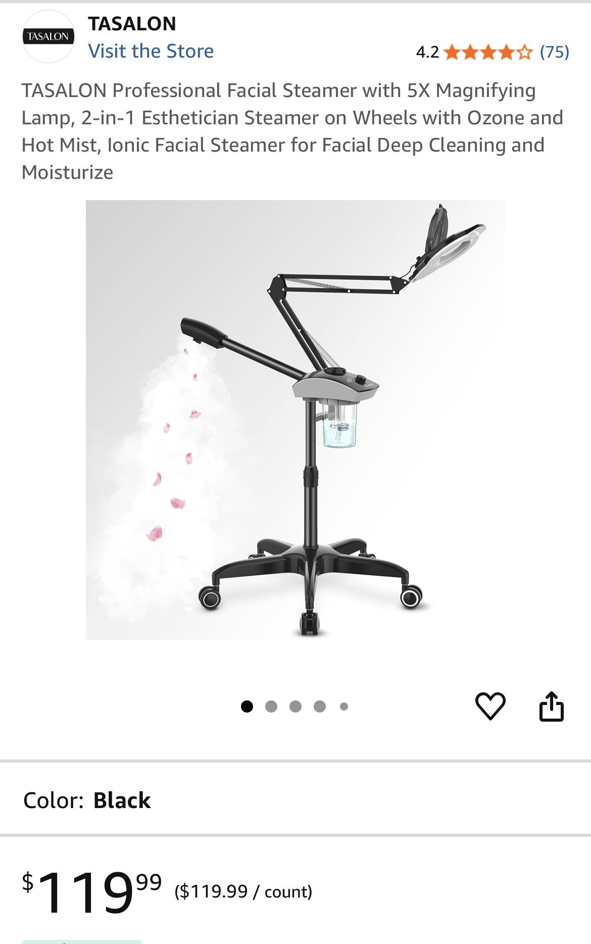 Facial Steamer with Magnifying Lamp