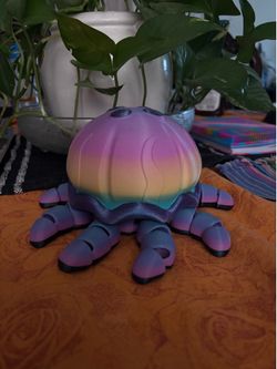 Medium rainbow 3D printed octopus