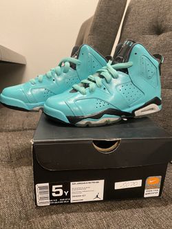 Air Jordan 6 Retro BG custom made Tiffany color