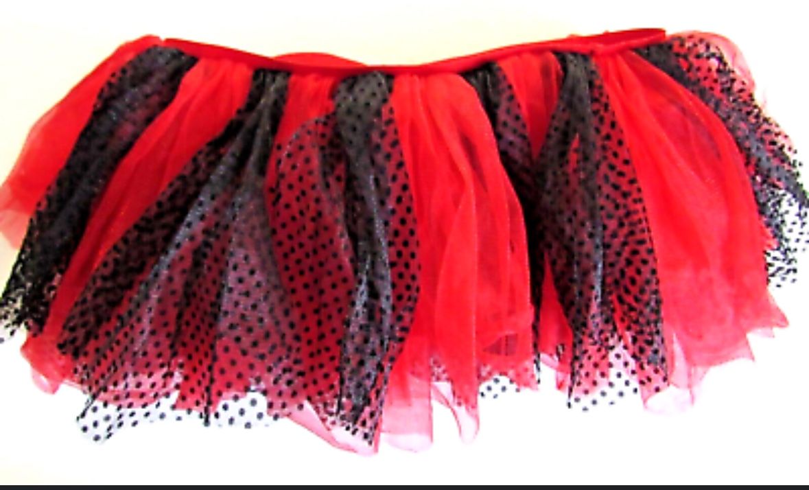 Red & Black Layered Tutu Costume Halloween