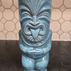 2008 Tiki Mug Squid Tiki Farm Party Cove Turks & Caicos Tiki Hut Rare Blue