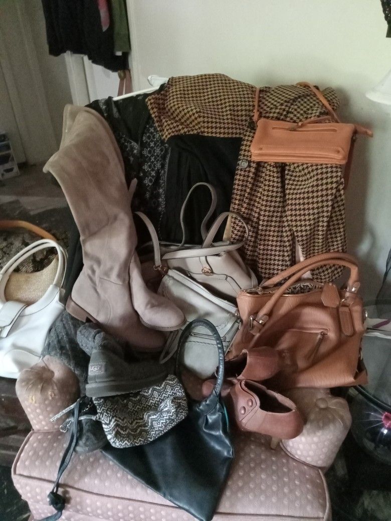 Clothes And Boots ,purse,s