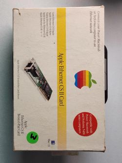 Apple Ethernet CS II Card BOX AND MANUAL ONLY- Vintage Network Interface